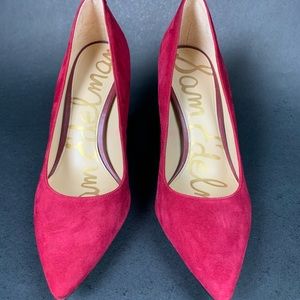 Sam Edelman Red Suede Pumps